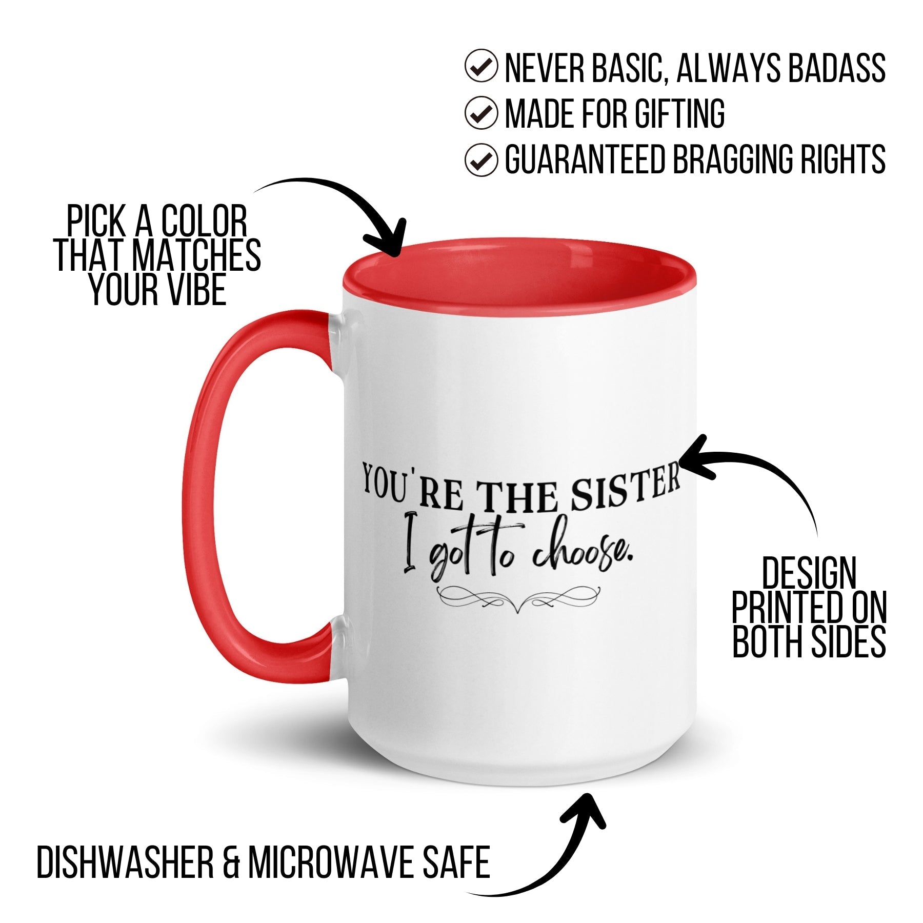 You're the Sister I Got to Choose Mug