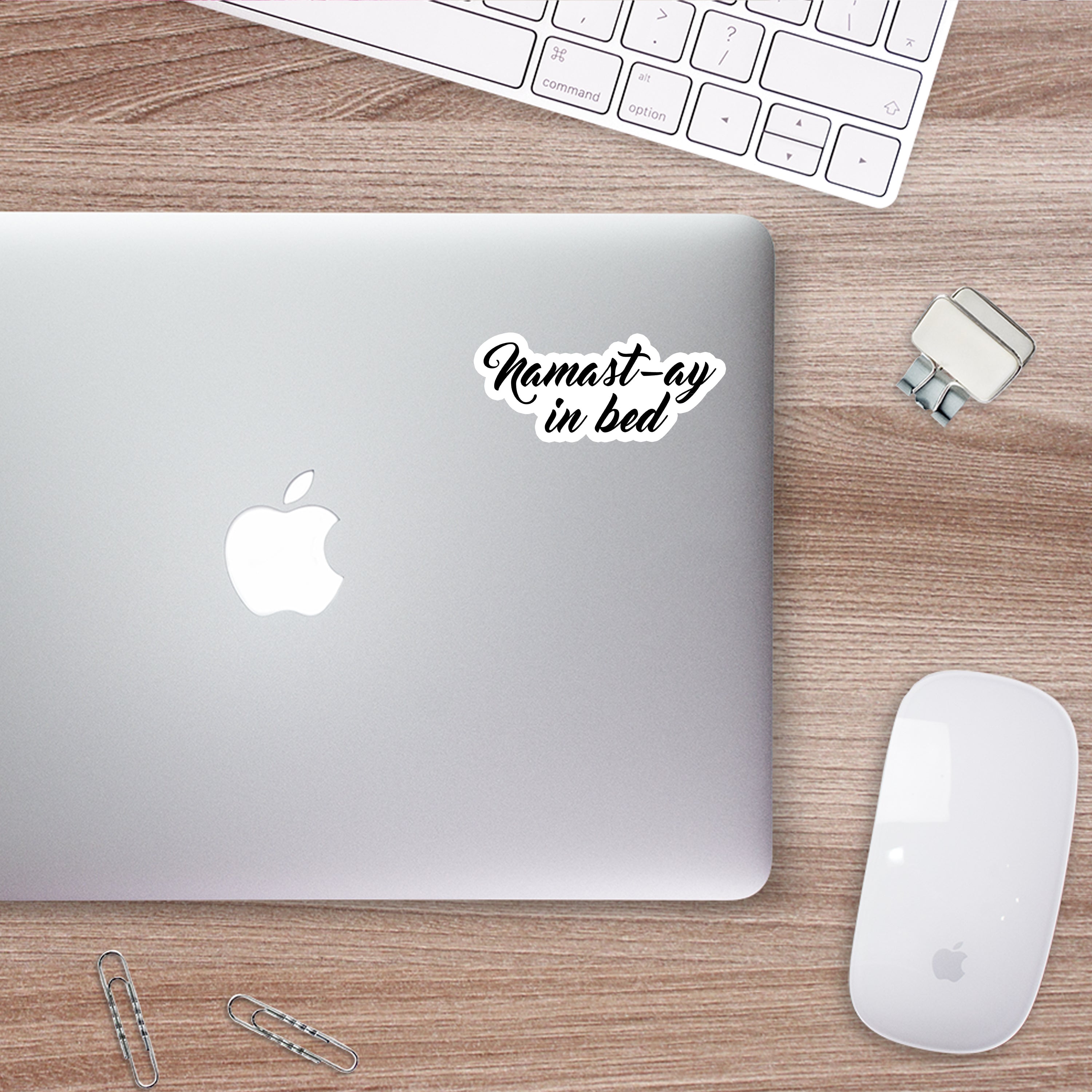 Namast-ay in bed Sticker